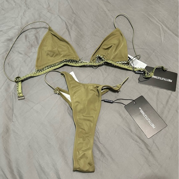 Brand new Shape Olive Cut Out Detail Branded Trim Bikini set - Picture 2 of 4